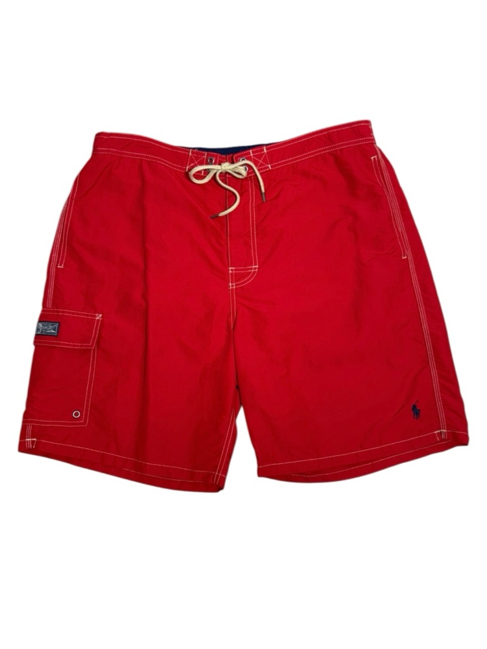 Polo Ralph Lauren Red Kailua Swim Trunks Cargo Board Shorts Men's XXL Like New - Picture 3 of 9